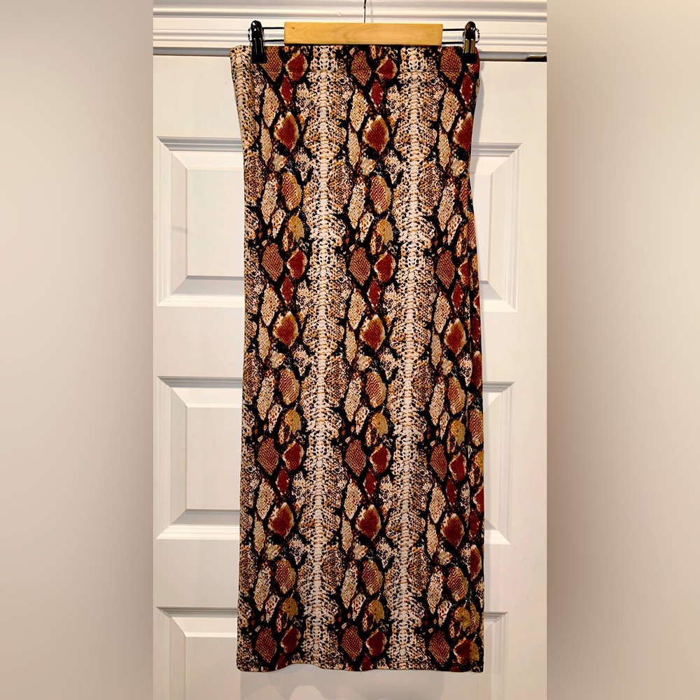 Snake skin strapless dress/skirt
